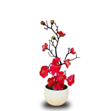 Imagem de Genérico, Bonsai Artificial de Flor de Cerejeira Vermelha Rosada – Destaque e Harmonia no Ambiente