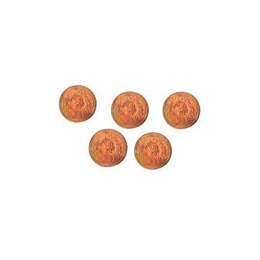 Imagem de Moeda de cobre, Tambe Ka Sikka para Pooja, Remédio Astrológico e Lal Kitab (2 cm) (Tamba, Marrom) Pacote com 5