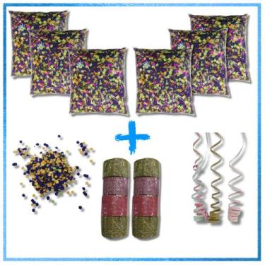 Imagem de Super kit carnaval 6 confetes 2 serpentinas - Abre Alas