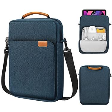 Imagem de MoKo Bolsa de transporte para tablet de 9 a 11 polegadas com alça de ombro serve para iPad Pro 11 polegadas, iPad 10º 10,9, iPad 9/8/7ª geração 10.2, iPad Air 5/4ª 10.9, iPad 9.7, Tab S8/S9 11 polegadas, índigo