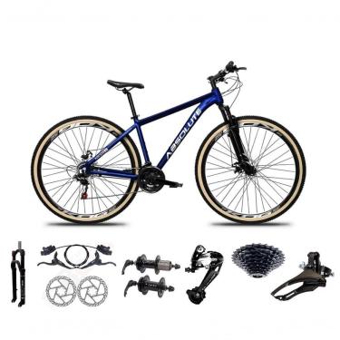 Imagem de Bicicleta Aro 29 Absolute Nero 5 Freio Hidráulico K7 27v Alumínio Garfo Com Trava Mtb Azul Tam: 21