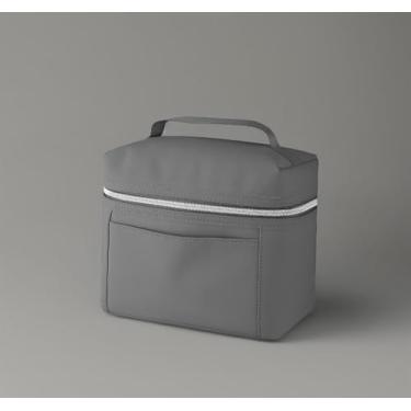 Imagem de Bolsa Térmica 5L Elegante para Lanches e Marmitex Portátil com Alça Cinza