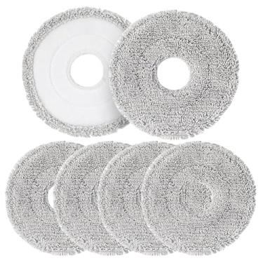 Imagem de Almofadas de esfregão para Dreame L40 Ultra/L10S Ultra/X40 Ultra/L10s Pro Ultra Heat/L20 Ultra/L10S Plus/X30 Ultra/X40 Master/L10 Ultra/L10S Ultra Gen2 Robot Vacuum Microfibra pacote com 6 almofadas