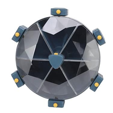 Imagem de aqxreight Casa Dispensador de Cereais Montado na Parede 6 Grades Dispensador de Arroz Grade Rotativa Caixa de Armazenamento de Grãos Sem Perfuração Branco Cinza Resistente Durável Materiais de (Azul