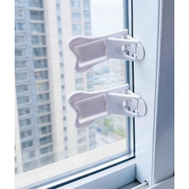 Imagem de 2 peças de fechadura de porta deslizante, fechadura de porta de vidro deslizante para banheiro