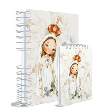 Imagem de Agenda Católica 2026 + Bloco de Anotações, Nossa Senhora das Graçase Fátima, Azul, Capa 6