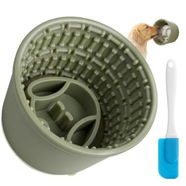 Imagem de Balde de comida lenta de osso de cabeça de cachorro verde