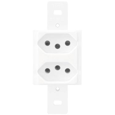 Imagem de Modulo 2 Tomadas 2p+t 20a 250 Volts Blanc - 1338 - Fame 2 Tomadas 20a S-placa Blanc 1338 Fame