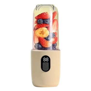 Imagem de Fabater Liquidificador Portátil USB Elétrico Pessoal, Liquidificadores Pequenos de 500ml, Espremedor Portátil de 40W 20800RPM, Copo de Espremedor Pequeno Recarregável para Viagem,