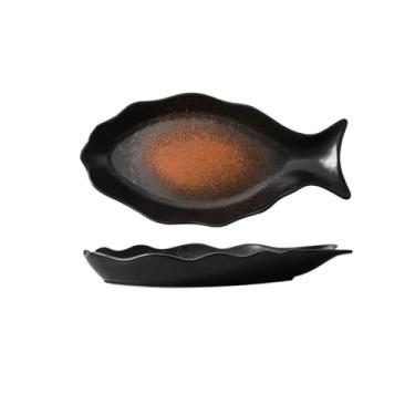 Imagem de Prato de peixe de cerâmica multifuncional de grande capacidade peixe a vapor doméstico minimalista criativo prato de sushi prato de jantar de frutos do mar prato de jantar de comida ocidental adequado