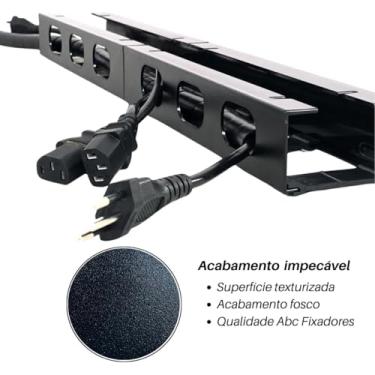 Imagem de Organizador de Cabos e Fios oculto Baixo Mesa Guia de Cabos horizontal Modulado organiza 1 Metro - Marca Abcfixadores