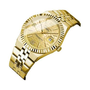 Imagem de Relógio De Luxo Masculino 40mm Em Aço Inoxidável Prata Com Movimento Q