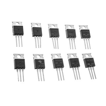 Imagem de Almencla Kit de sortimento de transistores de 50 pacotes Epitaxial IRF Series Kit de transistores reguladores de tensão Conjunto de transistores para
