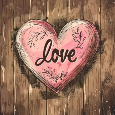 Imagem de Conjunto de 1 capa de almofada decorativa Love para sofá quadrada para dia dos namorados, capa de almofada para casa de fazenda ao ar livre, sofá, sala de estar, quarto, decoração de casa 45 x 45 cm