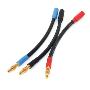 Imagem de Conector bala macho de 4 mm para fêmea de 5 mm, cabo de extensão ESC, fio de silicone 12AWG, 5 pol (13 cm) de alta temperatura 200 °C, cabo de alimentação da bateria do motor RC de cobre