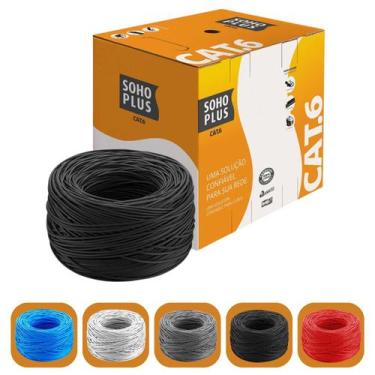 Imagem de Cabo De Rede Internet Furukawa Sohoplus Cat6 Cftv 100m Preto