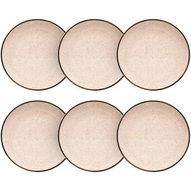 Imagem de Jogo de Pratos Raso de Porcelana Brisa 26cm 6 peças - Oxford