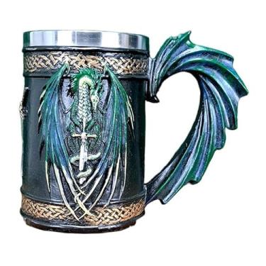 Imagem de Caneca Dragão na Espada Resina 3D