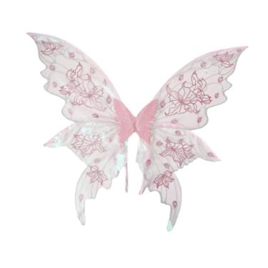 Imagem de Hailong Ming Asas de Fada, Asas de Borboleta para Mulheres Adultas, Ideais para Apresentações de Palco E Festas, Rosa