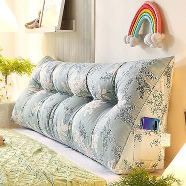 Imagem de BAGASI Almofada de cunha triangular, suporte de posicionamento, almofada de leitura de encosto, cabeceira de cabeceira, almofada de leitura de cunha, almofada triangular, encosto de sofá-cama, E, 180