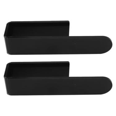 Imagem de GLOGLOW Suporte para Toalheiro, Acrílico, Design Em Forma de U, 7,9 X 1,8 X 1,8 Polegadas, Economia de Espaço para Banheiro ou Cozinha, 2 Pacotes de Toalha de Mão Autoadesiva Nan (Preto)