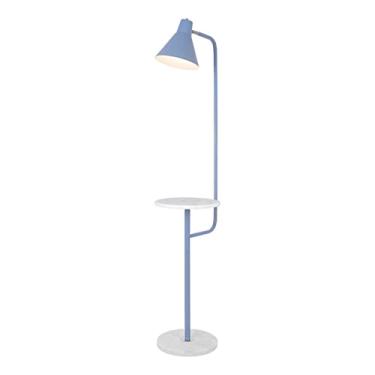 Imagem de Luminária de chão moderna e minimalista com prateleira - Luminária de metal elegante para leitura, iluminação LED multicolorida ajustável, perfeita para decoração de casa e escritório.