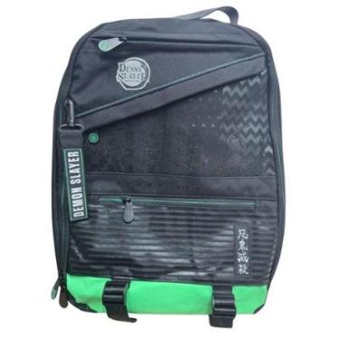 Imagem de Mochila De Costas Escolar Juvenil Demon Slayer Preto - Clio-Masculino