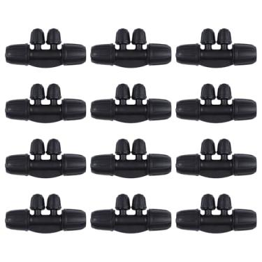 Imagem de 12 peças de acessórios de irrigação por gotejamento de 1/5.1 cm a 1/10.2 cm, conectores de quatro vias farpados para tubos de vinil de 1/2 a 1/10.2 cm, conectores de irrigação por gotejamento