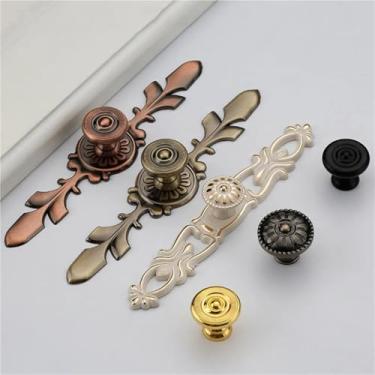 Imagem de Puxadores decorativos de porta de móveis, liga de zinco, metal, cozinha, banheiro, quarto, armário, gaveta, 1 peça (2078 marfim branco grande)