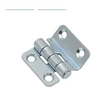 Imagem de Dobradiça curva de ângulo reto 304 aço inoxidável equipamento industrial dobradiça de ferro para porta de armário 1 peça (ferro zinco azul)