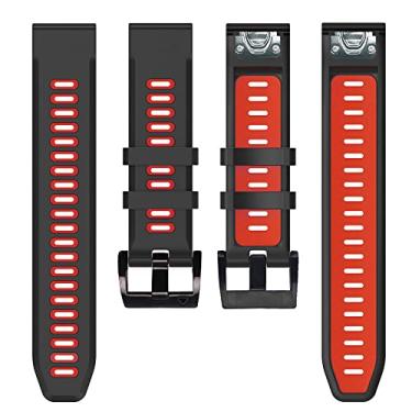 Imagem de VEVEL Pulseira de relógio de liberação rápida de 26 22 mm para relógio Garmin Fenix 6X 6 Pro, pulseira de ajuste fácil para Fenix 5X 5 3 3HR Enduro Descent Mk2 (K, para Quatix 5)