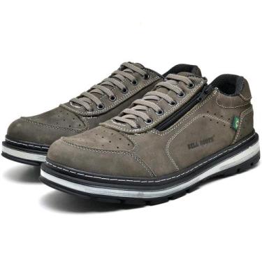 Imagem de Tênis Trekking Survivor Adventure Masculino Couro Trilha, 39, Cinza