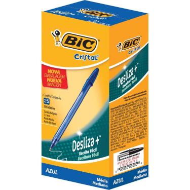 Imagem de Caixa com 25  Bic Caneta esferografica Cristal Soft Azul