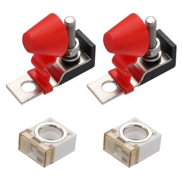 Imagem de Kit de fusíveis de terminal de bateria de 2 peças, fusível de bateria nominal marítima de 300 AMP, 58V CA