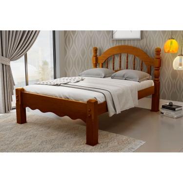 Imagem de Cama Queen Size Eliane Pezeira Baixa De Madeira Maciça Pinus