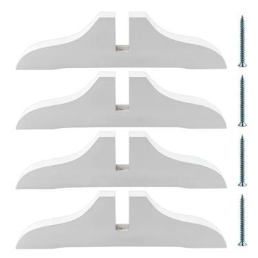 Imagem de 4 peças de suporte divisor de quarto dobrável, suporte de divisor de madeira com parafusos, suporte de tela de privacidade dobrável, suporte de tela de quarto, divisória de pés para escritório em casa