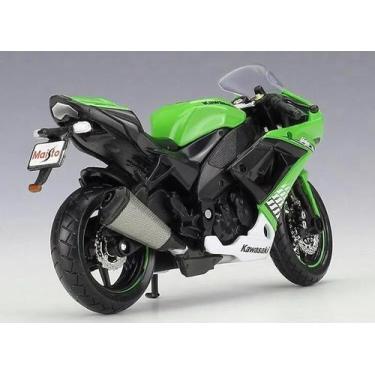 Imagem de Miniatura Moto Kawasaki Ninja Zx-10r Verde Maisto 1/18, Verde