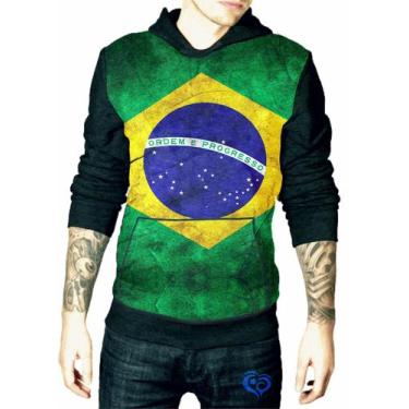 Imagem de Moletom do Brasil masculino Animal blusa Adulto - Alemark, GG