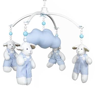 Imagem de Móbile Musical Carneiro Azul e Nuvem