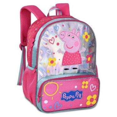 Imagem de Mochila Infantil Grande Peppa Pig Holográfico - Clio Style-Feminino