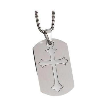 Imagem de Pingente De Crucifixo Dourado Para Homens, Colar Religioso Estilo Miam