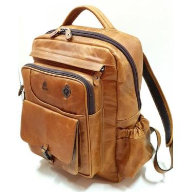 Imagem de Mochila em COURO Rosa dos Ventos Fossel Whisky Reforçada. - LARGADÃO -