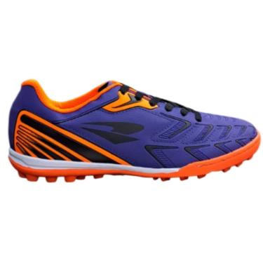 Imagem de Chuteira Dray Society Topfly Marinho + Laranja-Unissex