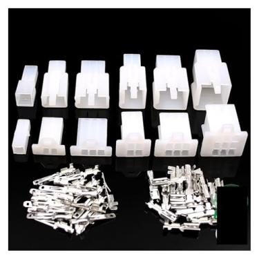 Imagem de 5-50 conjuntos/lote 2,8 mm 2/3/4/6/9 pinos conector de fio elétrico automotivo macho fêmea kits de terminais motocicleta ebike carro (9 pinos, 5 conjuntos)