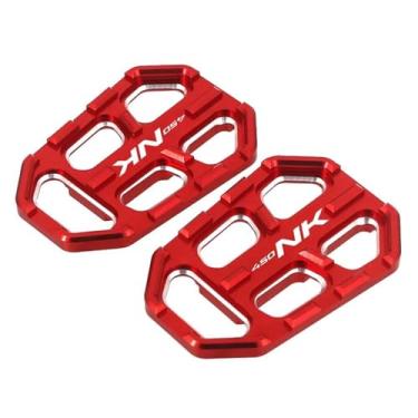 Imagem de Anti-derrapante Para CFMOTO 800NK 450NK Apoio para os pés do piloto dianteiro Pedais de descanso para em liga alumínio CNC(Red 450)