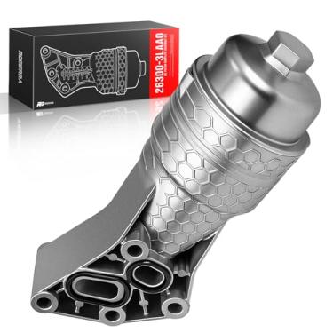 Imagem de 26300-3LAA0 Conjunto completo de filtro de óleo de alumínio atualizado, para Hyundai Palisade 2020-2024 Genesis G80 2017-20 para Kia Sorento Cadenza Sedona 2017-21 para Kia Telluride 2020-2024, OEM