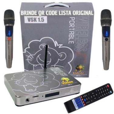 Imagem de VIDEOKÊ VSK 1.5 COM 11.999 Canções / 2 Mic. S/fio / Lançamento 2026 / 