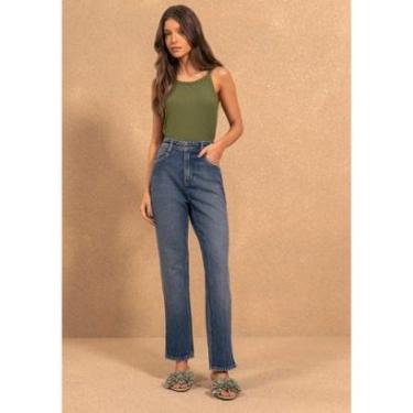 Imagem de Calça Mom Jeans Com Cintura Alta E Abertura Nas Barras-Feminino