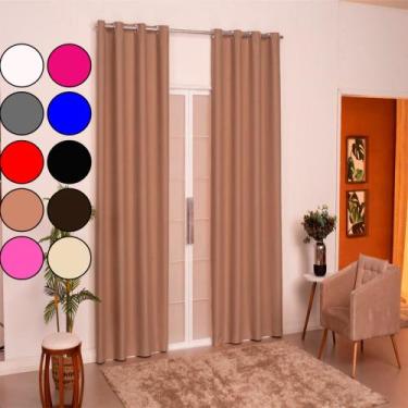 Imagem de Cortina antonella micropercal 180 fios tamanho 2,00 x 1,80 - morada do