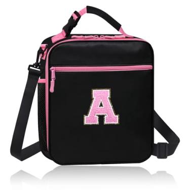 Imagem de MOVOYEE Lancheira para meninas, bolsa de almoço, mulheres, adultos, adolescentes, crianças, escola, trabalho, piquenique, alimentos, bolsa de transporte, bolsa térmica com suporte para garrafa de água